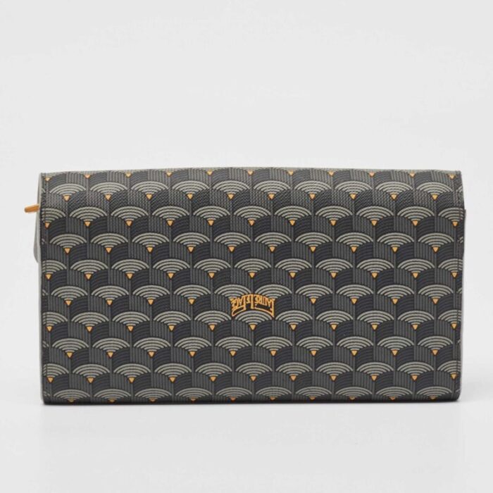 faure le page grey coated canvas continental wallet 9836