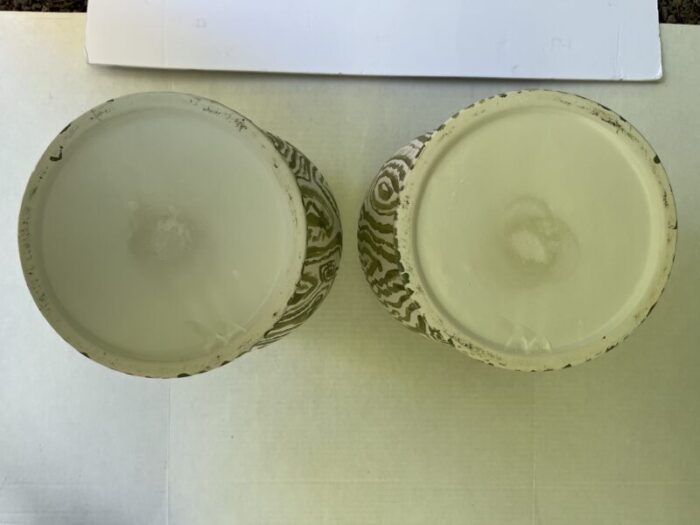 faux bois painted covered urns a pair 3189