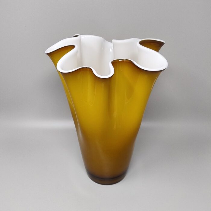 fazzoletto vase in murano glass by ca dei vetrai italy 1960s 1