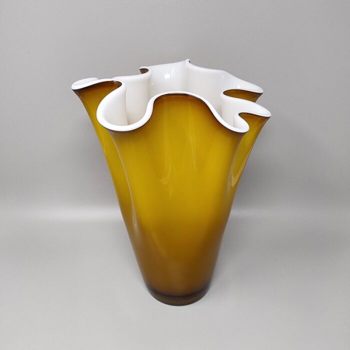 fazzoletto vase in murano glass by ca dei vetrai italy 1960s 2