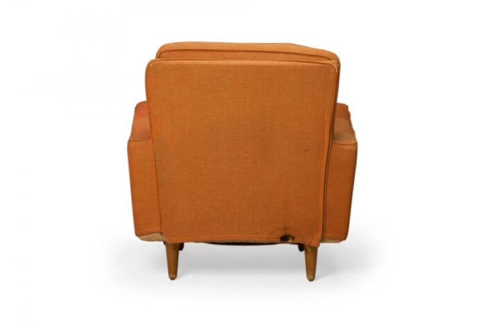 florence knoll for knoll international american mid century orange upholstered lounge armchair 4670