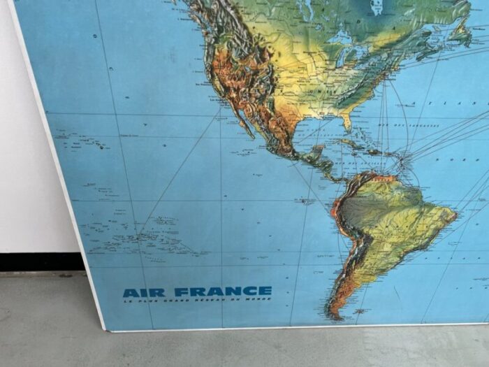 former air france planisphere by permalux 1970s 6