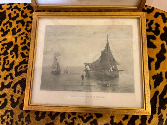 framed antique lithographs of sailing ships 5520