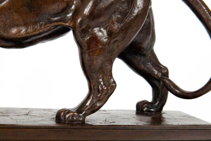 french 1880s bronze sculpture tiger walking by antoine louis barye 1253