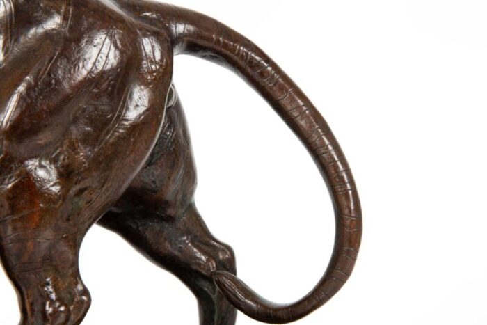 french 1880s bronze sculpture tiger walking by antoine louis barye 7808