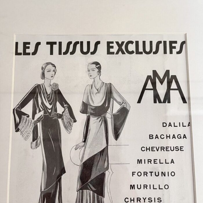 french art deco advertising print originally 20s les tissus exclusifs 1920s 4