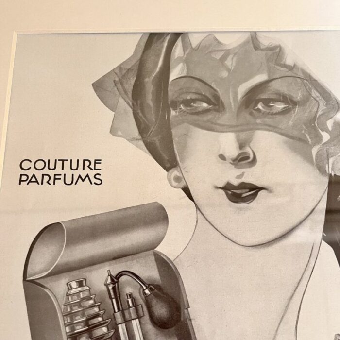 french art deco advertising print originally 20s worth couture parfums 1920s 4