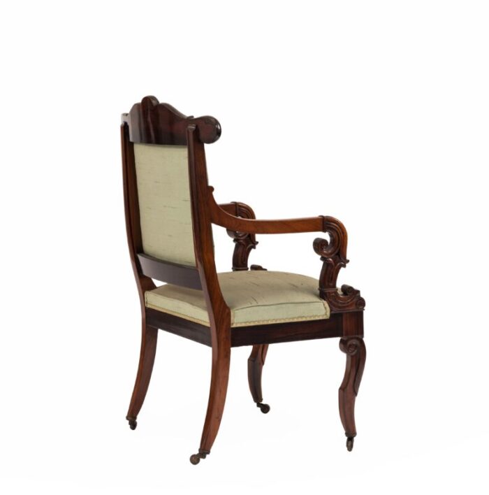 french charles x rosewood armchairs a pair 2335