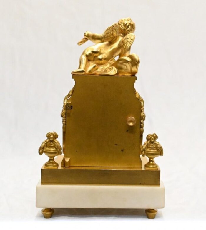 french cherub gilt mantle clock by francois linke 1890s 10