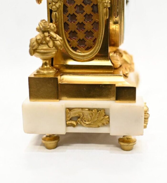 french cherub gilt mantle clock by francois linke 1890s 15