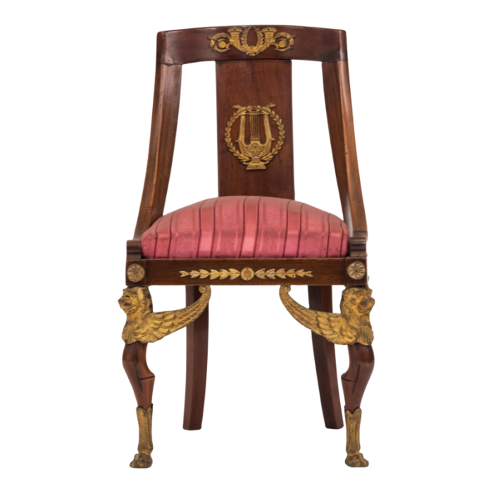 french empire mahogany side chair 0008