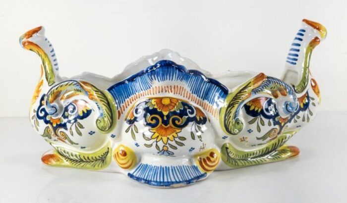 french faience centerpiece bowl by henri delcourt 10