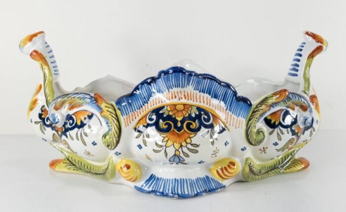 french faience centerpiece bowl by henri delcourt 4