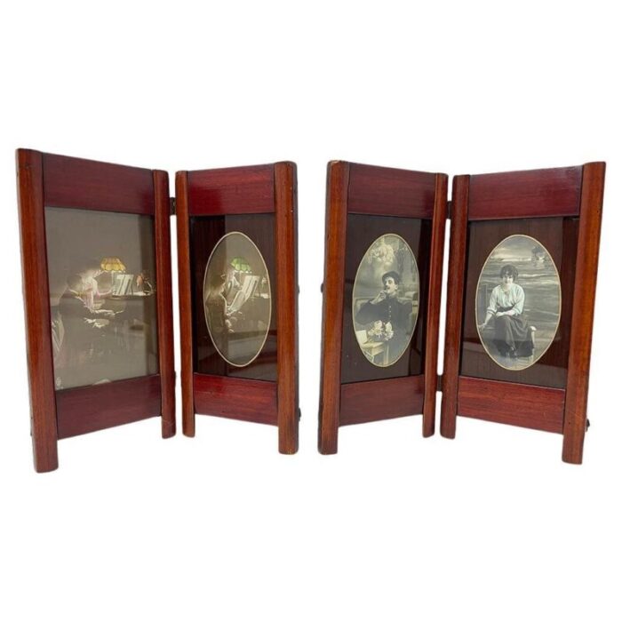 french folding picture frames 1900s set of 2 1