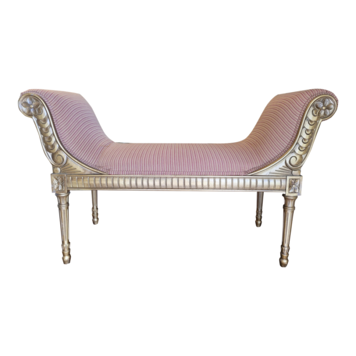 french gilt wood deco style window bench 4417