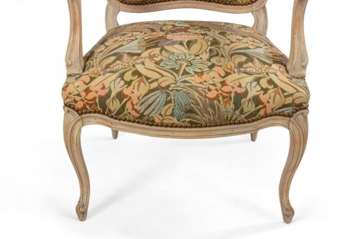 french louis xv bleached armchairs a pair 1800