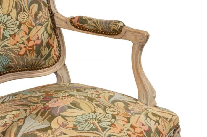 french louis xv bleached armchairs a pair 8684