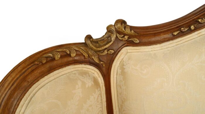 french louis xv style walnut bergere arm chair 0175