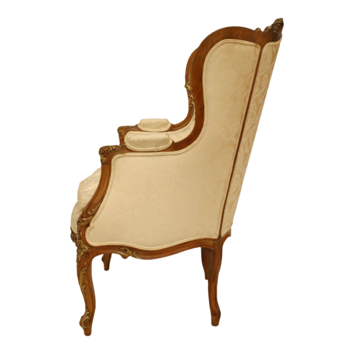 french louis xv style walnut bergere arm chair 8388