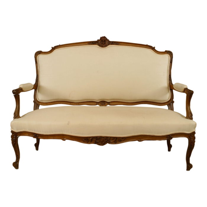 french louis xv walnut settee 8283