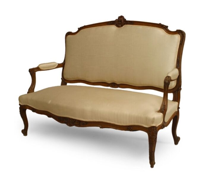 french louis xv walnut settee 8468