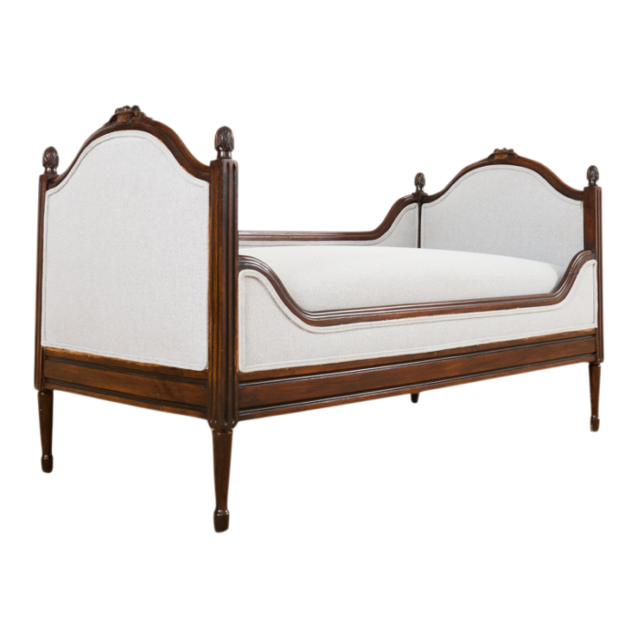 french louis xvi style mahogany bench or diminutive settee 7036