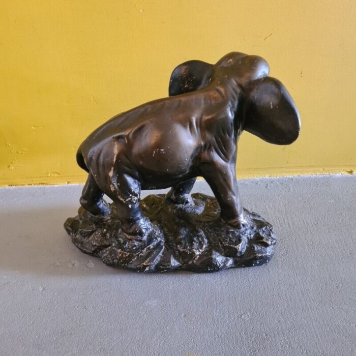 french plaster african elephant 1950s 5