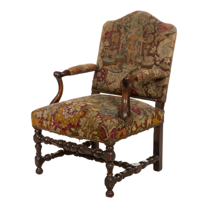 french provincial walnut arm chair 3091