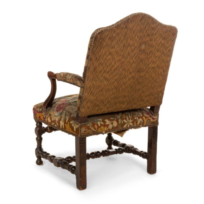 french provincial walnut arm chair 5685