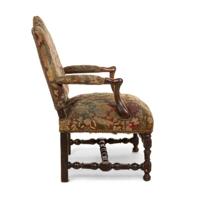 french provincial walnut arm chair 9245