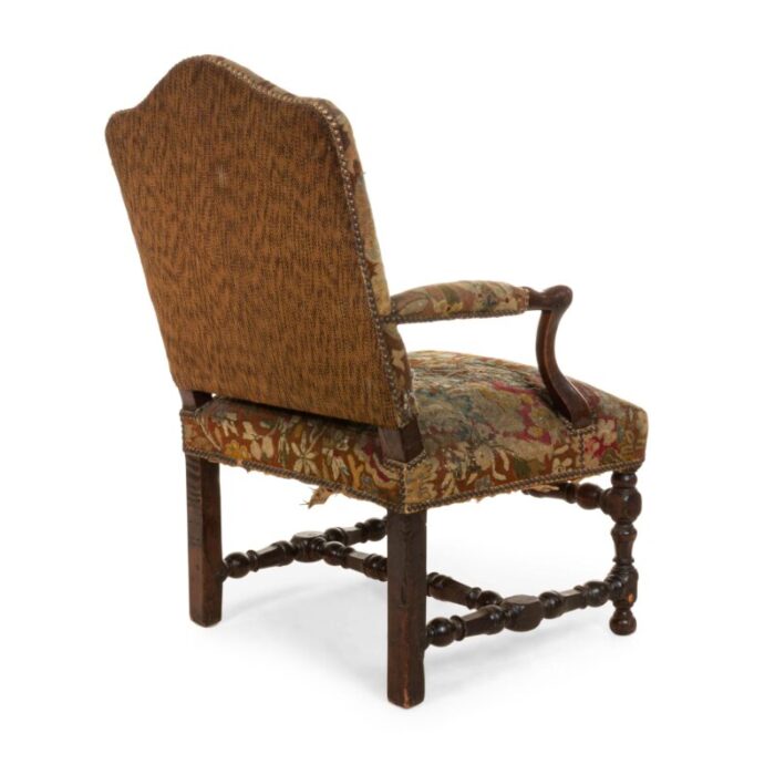 french provincial walnut arm chair 9776