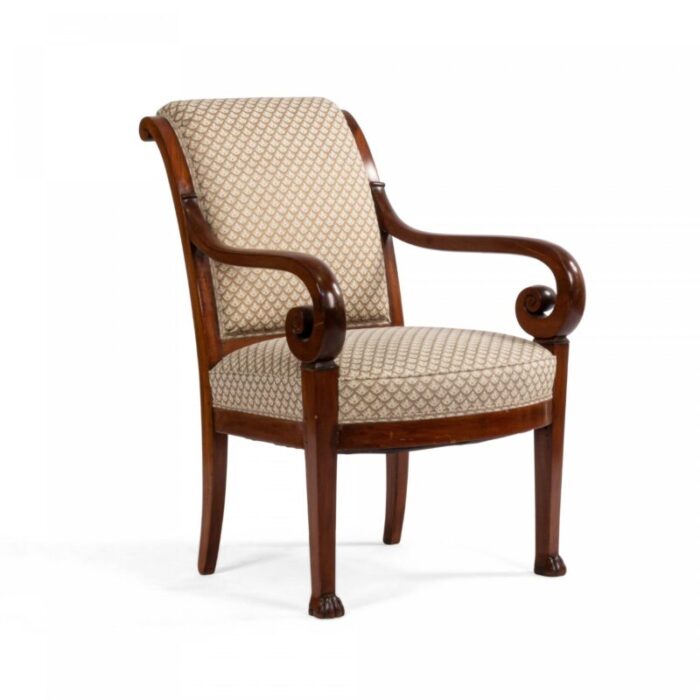 french restoration mahogany armchairs a pair 4456