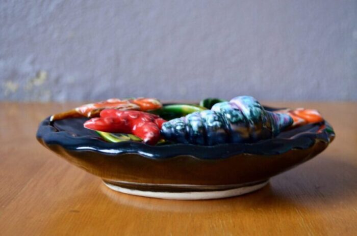 french riviera style ceramic fish bowl 1960s 5