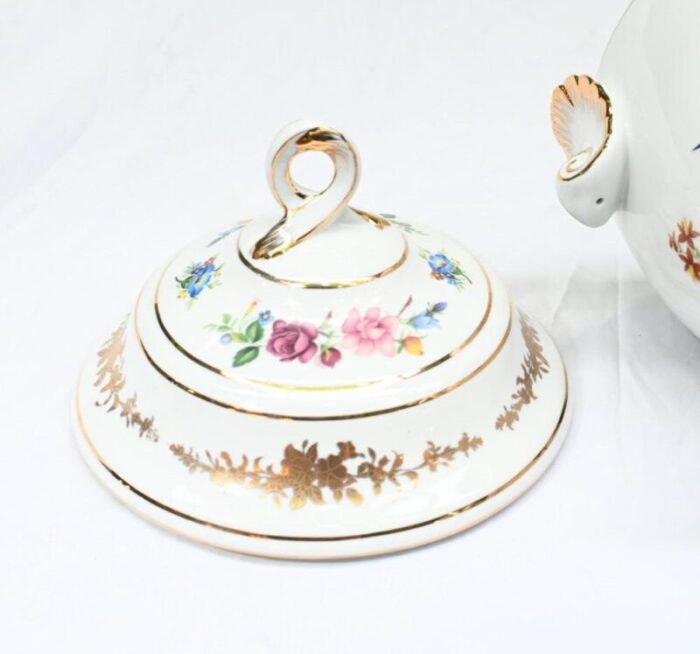 french sevres porcelain lidded pots with parrots set of 2 7