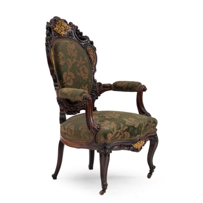 french victorian rosewood armchairs a pair 4024