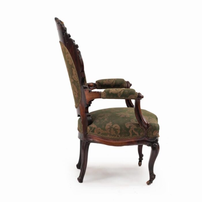 french victorian rosewood armchairs a pair 7422