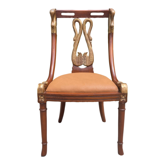 fruitwood chair with golden engravings 4527