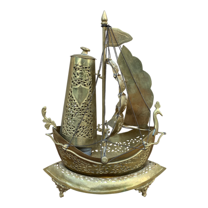 german brass sailing ship nightlight lamp 7984