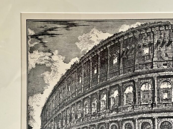 giovanni piranesi print view of the roman colosseum 1760 in black wood frame 3520