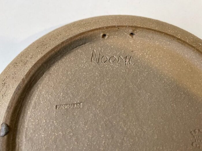 glazed abstract stoneware bowl by noomi backhausen for soholm 1960s 8