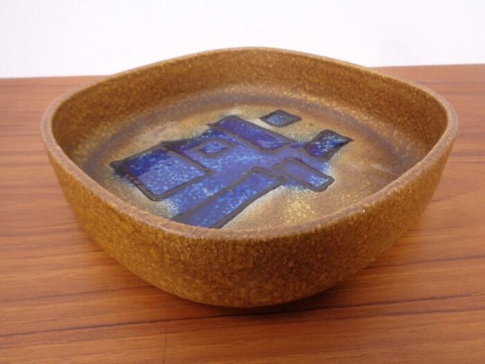 glazed lava ceramic bowl from scheurich germany 1970s 2