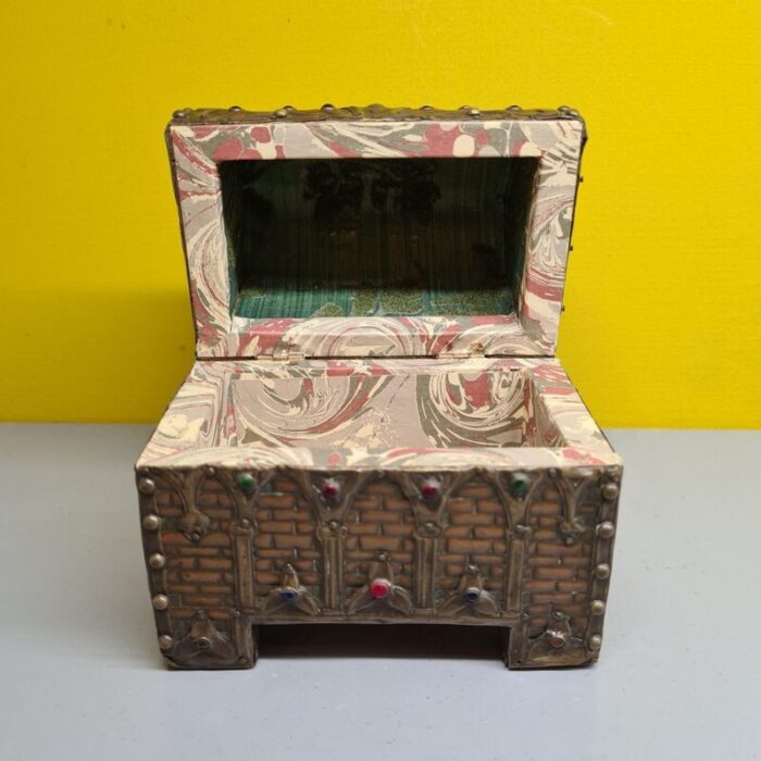 gothic box attributed to alfred louis achille daguet 1900s 3