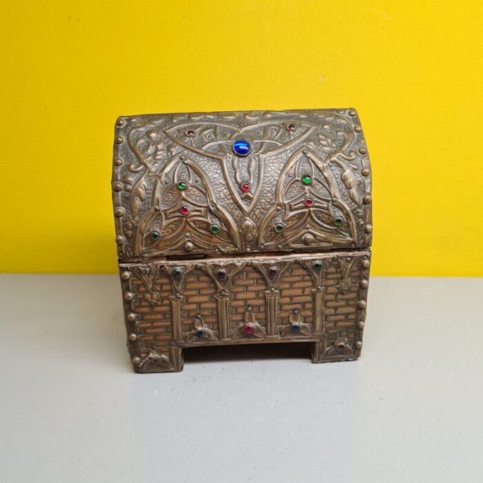 gothic box attributed to alfred louis achille daguet 1900s 7