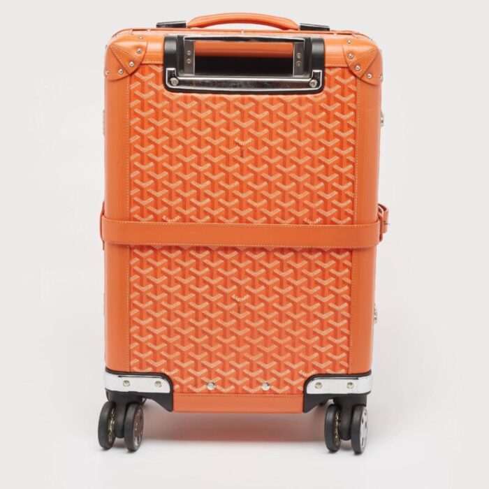 goyard orange ine coated canvas bourget pm trolley case 4201