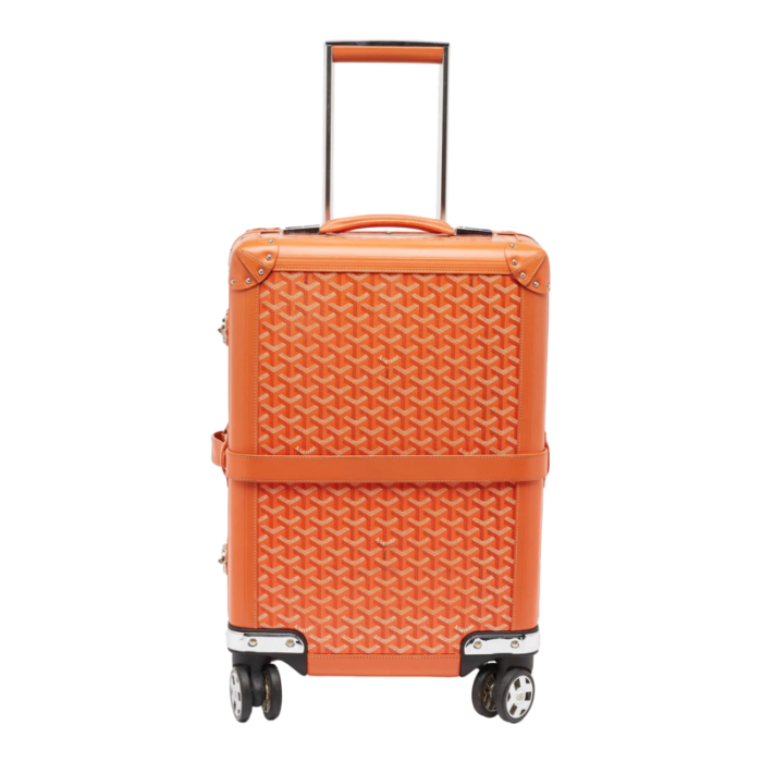 goyard orange ine coated canvas bourget pm trolley case 9290