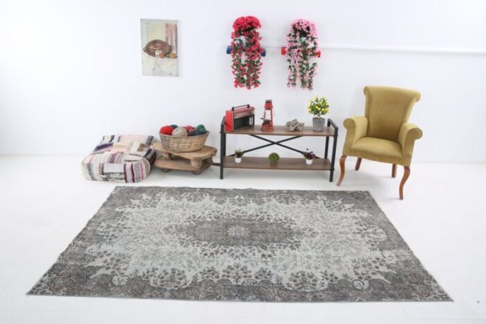 gray and dark grey wool area rug 1961 3