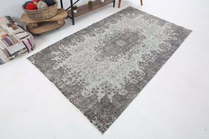 gray and dark grey wool area rug 1961 4