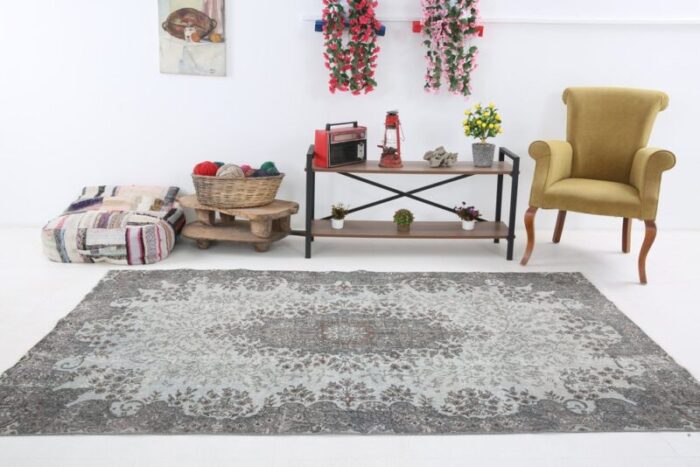 gray and dark grey wool area rug 1961 5