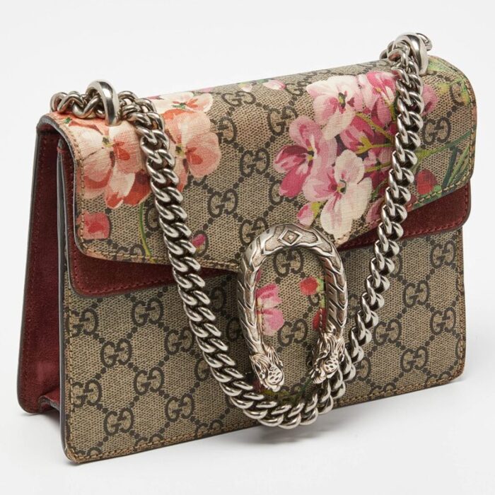 gucci multicolor gg supreme canvas and suede mini blooms dionysus shoulder bag 3659