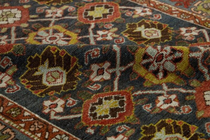 handmade designed from the 1900s antique bidjar wool runner in blue 3636